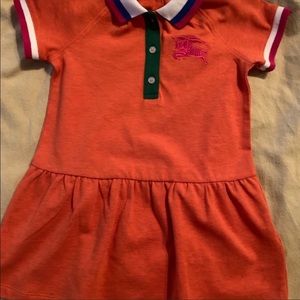 Orange toddler Burberry Dress